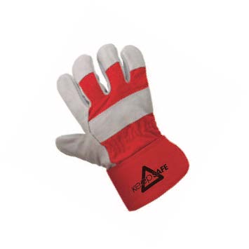Premium red leather rigger glove